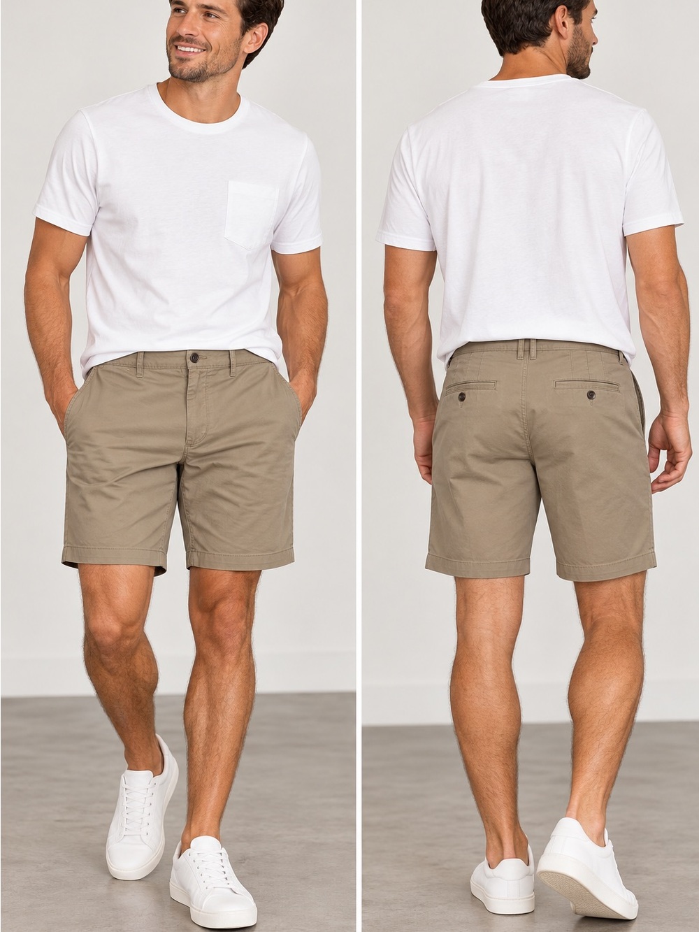Goodfellow & Co Tan Flat-Front Chino Shorts